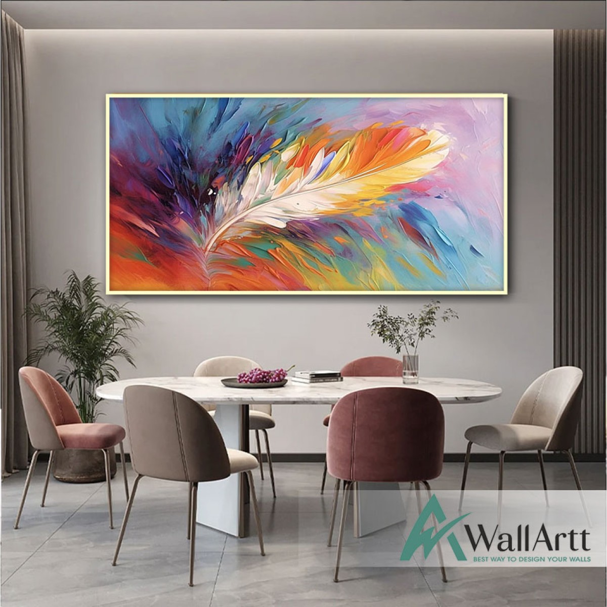 Abstract Dragonfly 3d Heavy Textured Partial Oil Painting